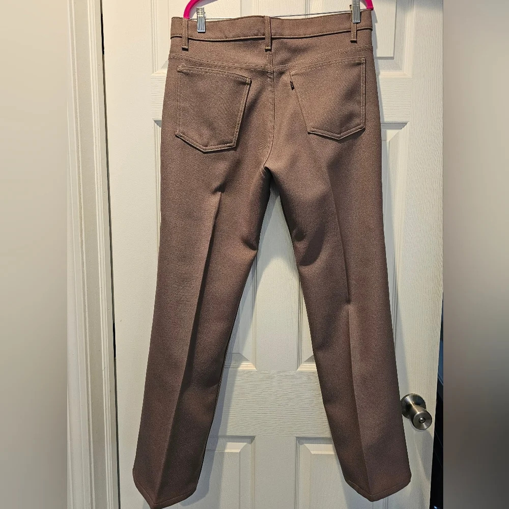 SOLD Levi's Men's Vintage Made In USA •Size 36x30• Brown Flared Trousers Slacks - Picture 10 of 12